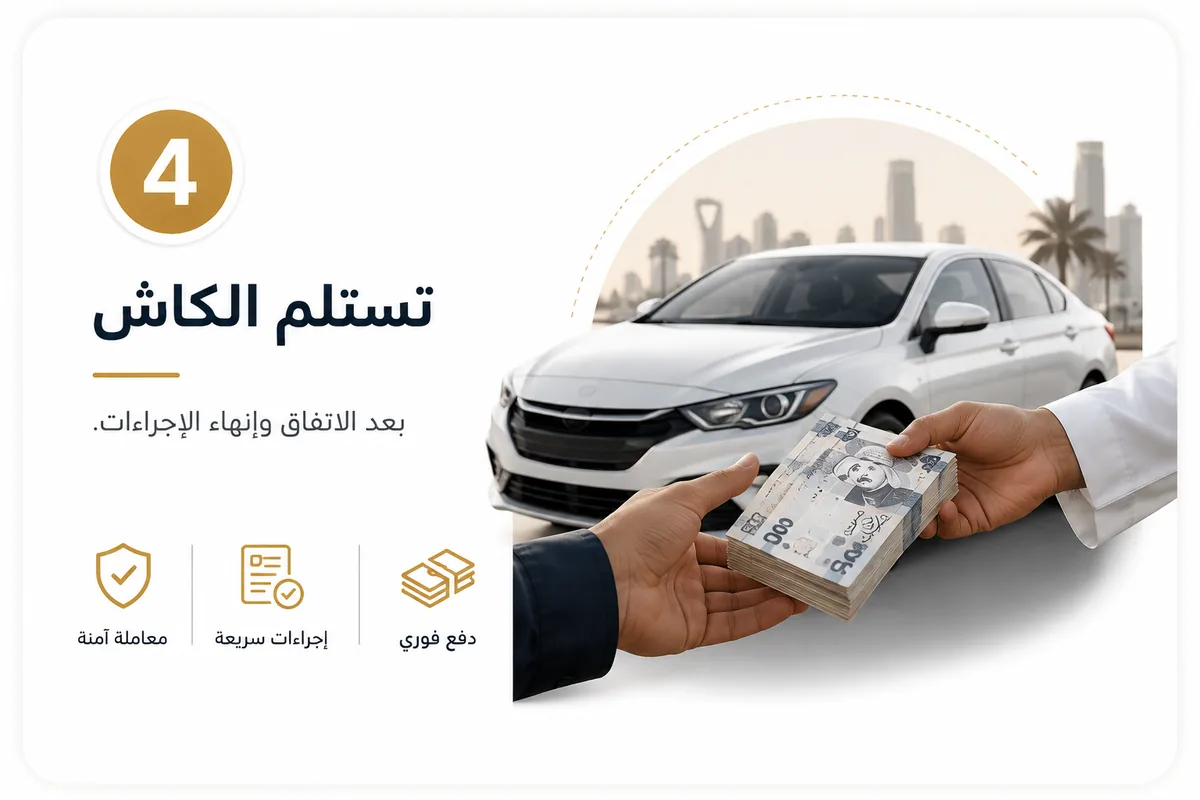 استلام قيمة السيارة بعد الاتفاق